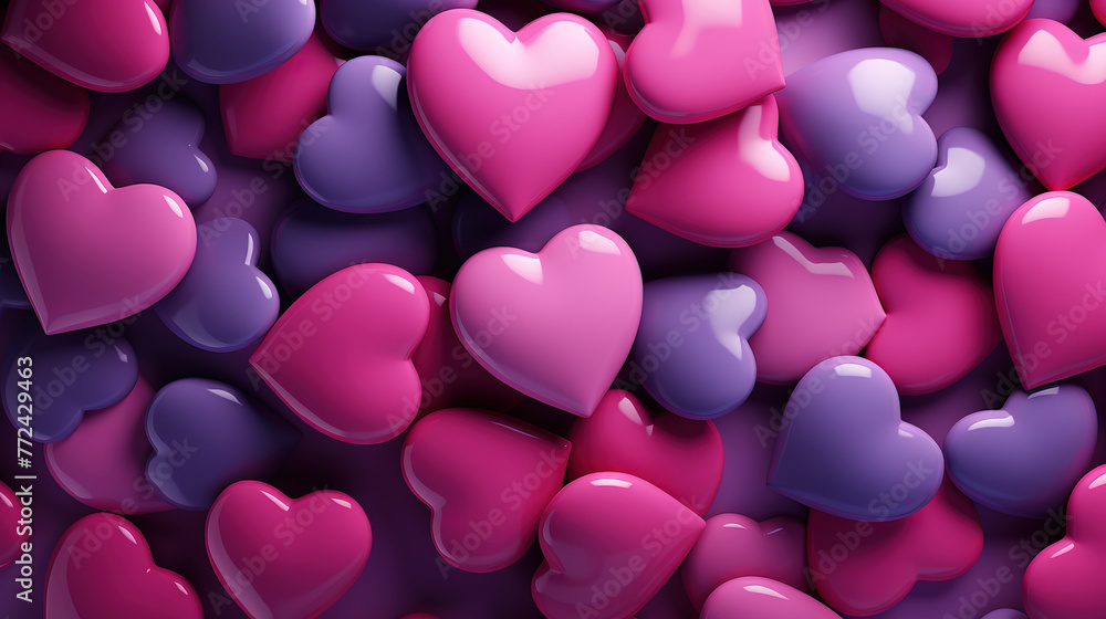 Valentines day background with hearts, Bright color Valentines day background with hearts, Bright color