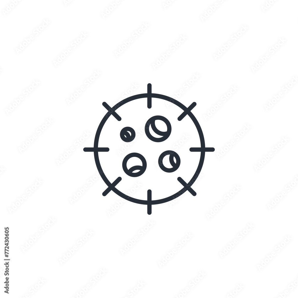virus icon. vector.Editable stroke.linear style sign for use web design,logo.Symbol illustration. virus icon. vector.Editable stroke.linear style sign for use web design,logo.Symbol illustration.