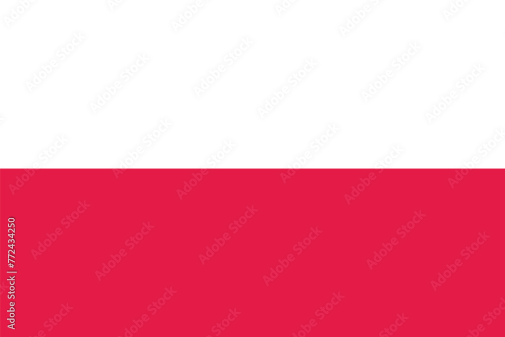 Flag of Poland. Red and white. Symbol of the Republic of Poland. Isolated vector illustration. Flag of Poland. Red and white. Symbol of the Republic of Poland. Isolated vector illustration.