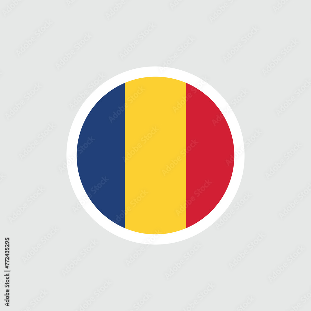 Flag of Romania. Tricolor: blue, yellow, red. State symbol. Isolated vector illustration. Flag of Romania. Tricolor: blue, yellow, red. State symbol. Isolated vector illustration.