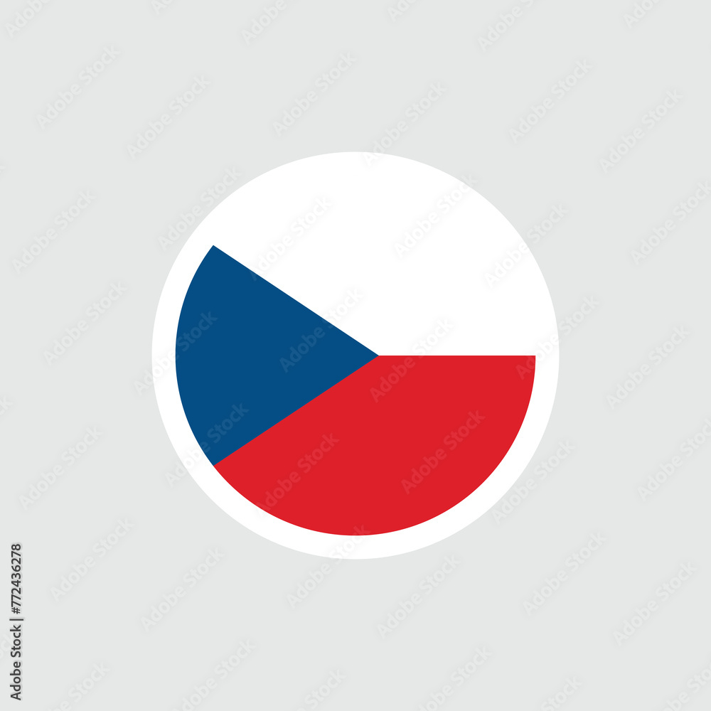 Czech flag. Tricolor: blue, white, red. Symbol of the Czech Republic. Isolated vector illustration. Czech flag. Tricolor: blue, white, red. Symbol of the Czech Republic. Isolated vector illustration.