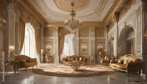 Majestic Ornate Palace Interior With Intricate Ar 2