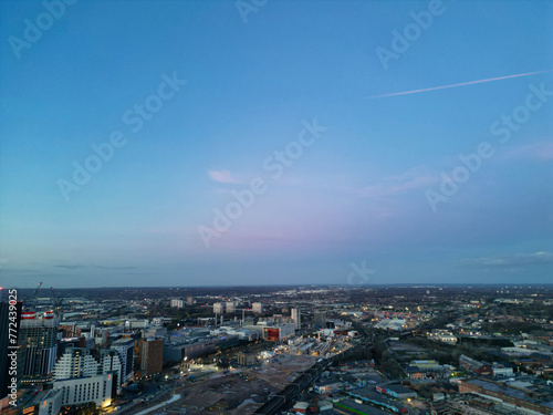 City Centre Buildings of Birmingham Central City of England United Kingdom During Sunset. March 30th, 2024