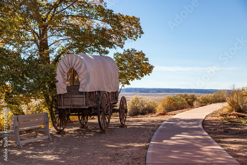 Covered Wagon on Display at Pipe Springs National Monument