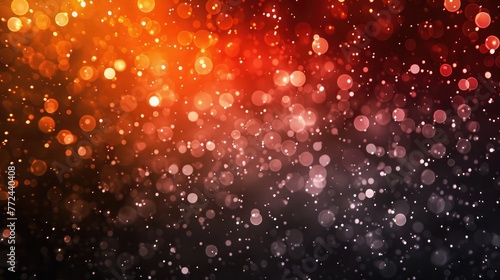 Color gradient grainy background, red orange white illuminated spots on black, noise texture effect , Abstract background with explosion of particles. 3d rendering, different shades of the same color.