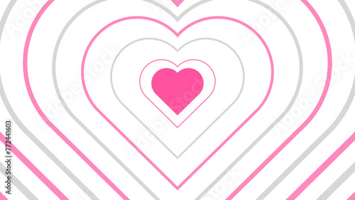 Abstract geometric background with purple and gray hearts  white background texture