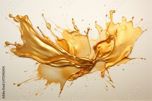 Vibrant Splash golden oily. Nature calorie. Generate Ai