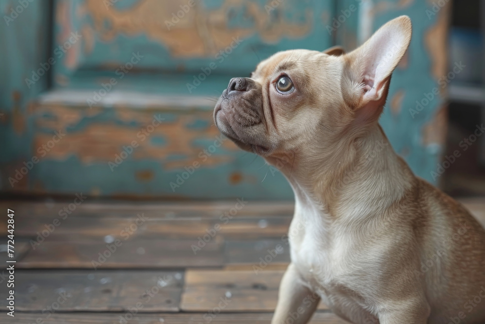Curiosity Glimpse: French Bulldog's Contemplative Stare