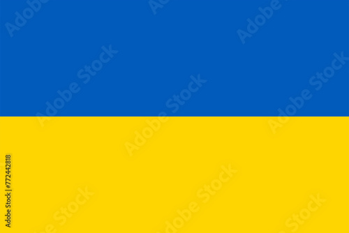Ukrainian flag. Yellow blue. Symbol of the country Ukraine. Isolated vector illustration.