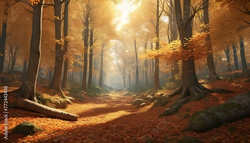 An Immersive Forest Landscape During Autumn Showc 2