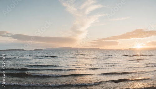 blue water panorama background with soft waves