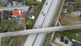 aerial view of a freeway