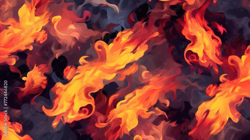  background wallpaper fire , palette color ,red pastel full frame , Generate AI