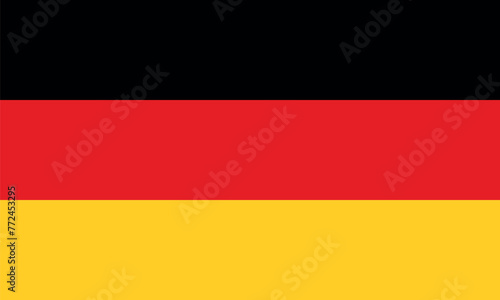 Flag of Germany  FRG. Tricolor  black  red  yellow. Flag of the Federal Republic of Germany. Vector illustration.