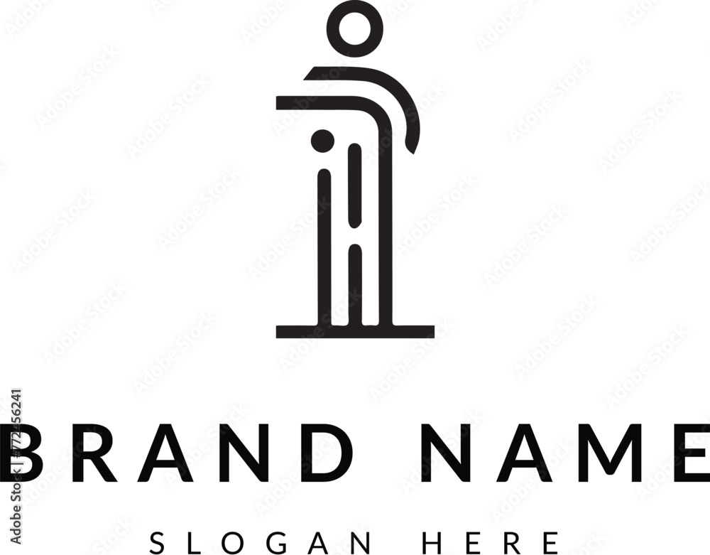 Stylish lettermark I logo for digital agency brand. AI generative. Stylish lettermark I logo for digital agency brand. AI generative.