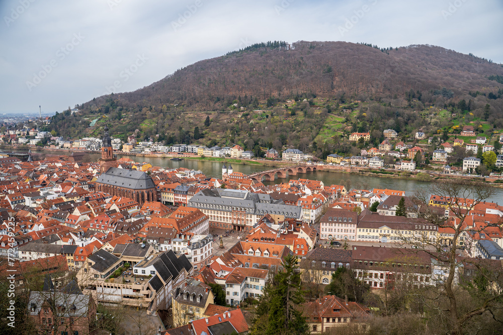 View of Heidelberg town, Germany. 