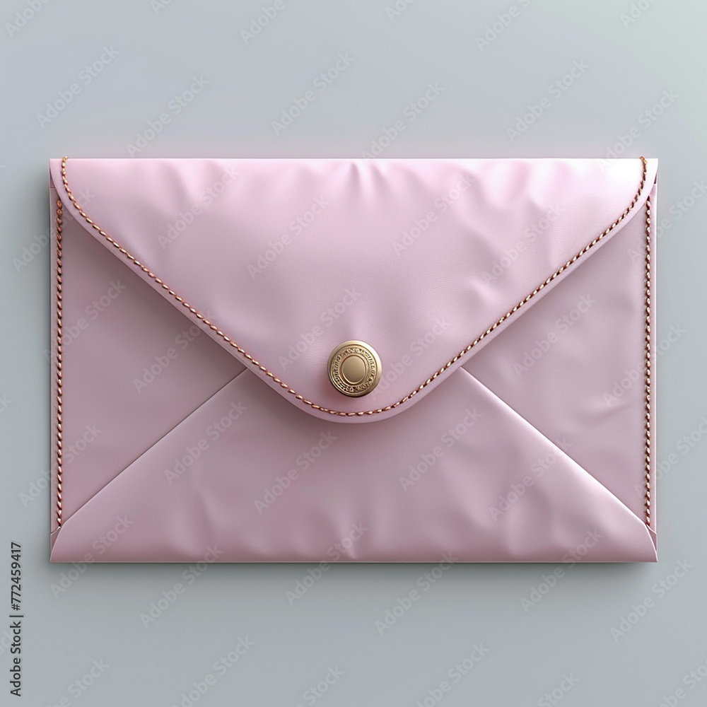 Paper envelope in a soft pink tone. AI generative Paper envelope in a soft pink tone. AI generative