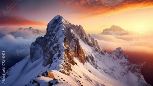   Mountain Hoher Dachstein Sunrise  Generate AI