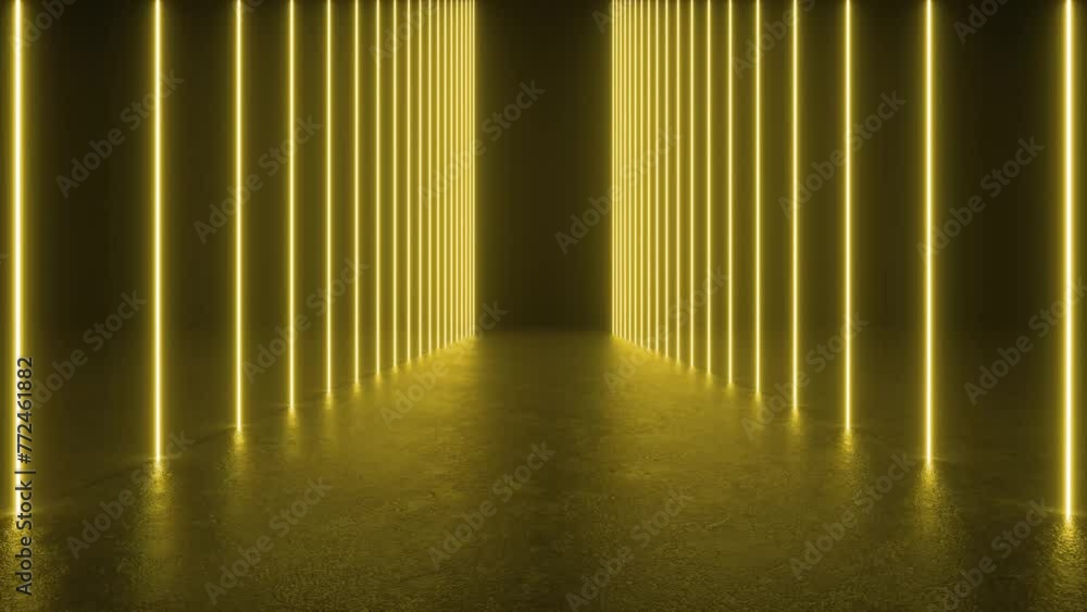 Yellow Lit Empty Room Yellow Lit Empty Room