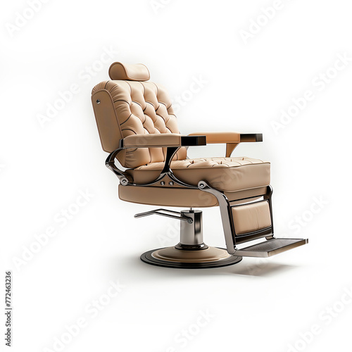 Barber chair isolated on white background