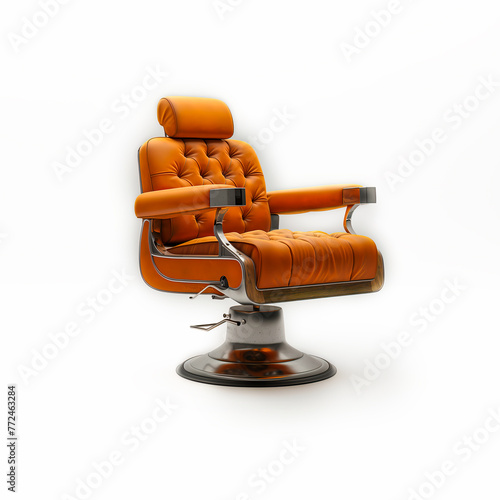 Barber chair isolated on white background