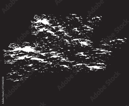 Scribble hand drawn in chalk on black background. Monochrome stain element. Digitally generated image. Vector illustration, Eps 10.