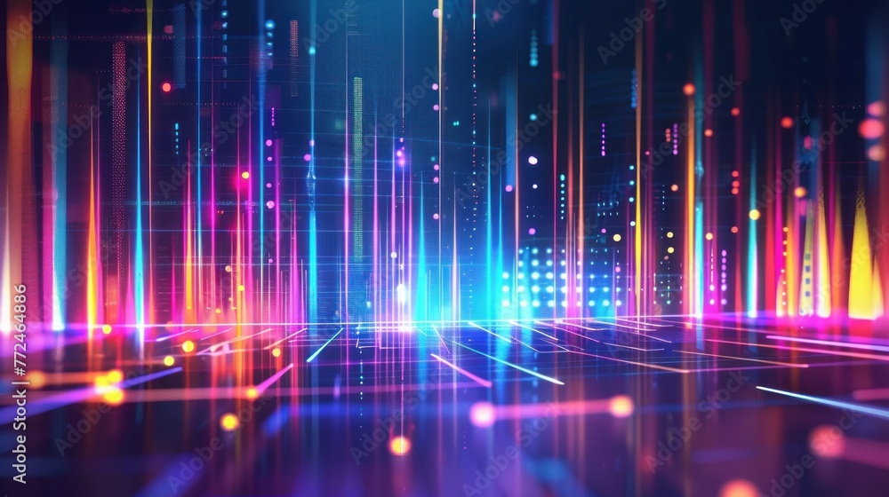 audio waves ,Colorful abstract bright neon lights,fast movement,future technology concept audio waves ,Colorful abstract bright neon lights,fast movement,future technology concept
