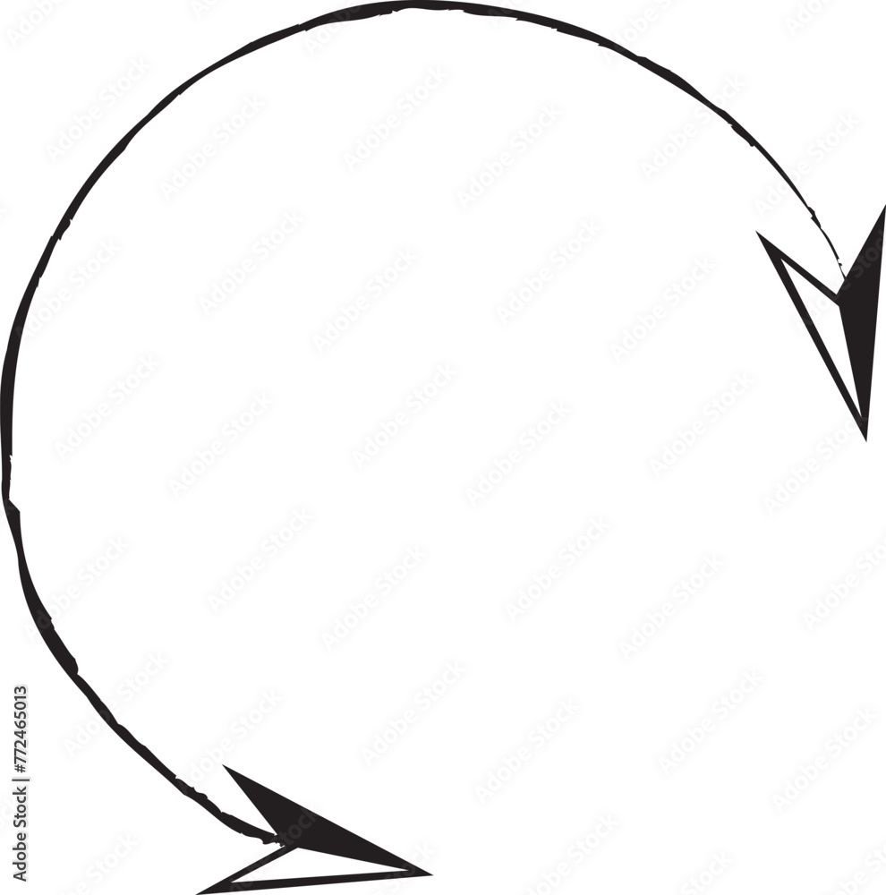 Dual semi circle arrow. Vector illustration. Dual semi circle arrow. Vector illustration.