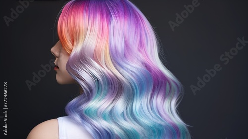 A holographic gradient with iridescent colors that shift and change depending on the angle of light, for a magical and futuristic effect