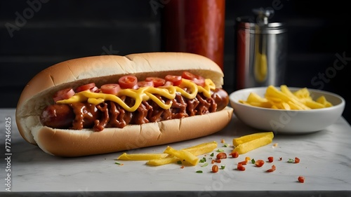 American hot dog filling. Lunch should consist of beef. Produce AI