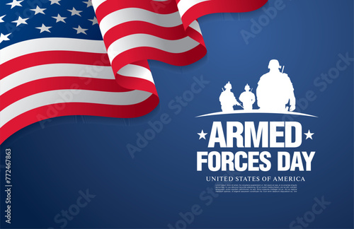 Armed forces day template poster design