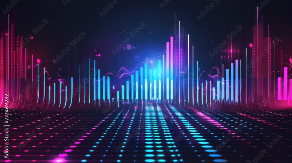 audio waves ,Colorful abstract bright neon lights,fast movement,future technology concept audio waves ,Colorful abstract bright neon lights,fast movement,future technology concept
