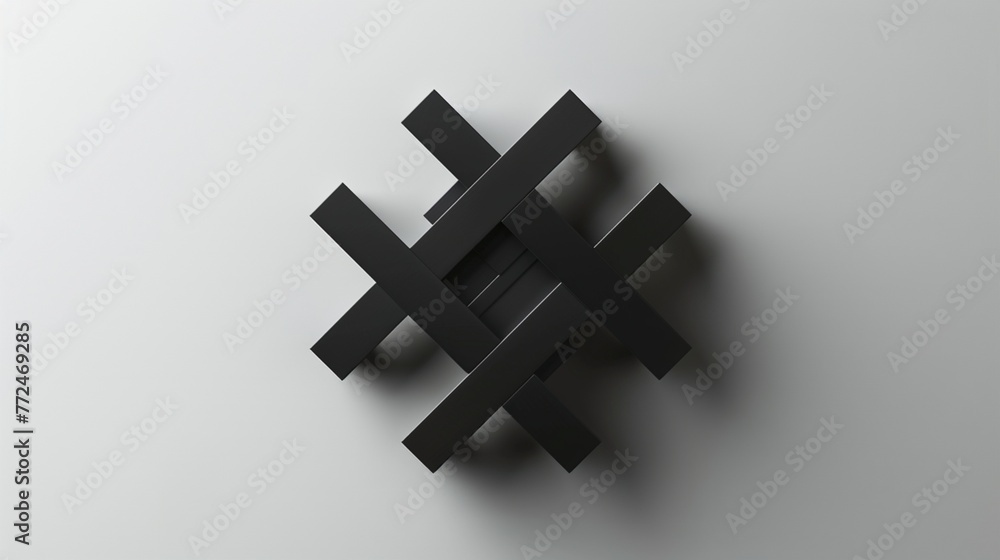 Obraz premium 3d render of a symbol made of many spheres