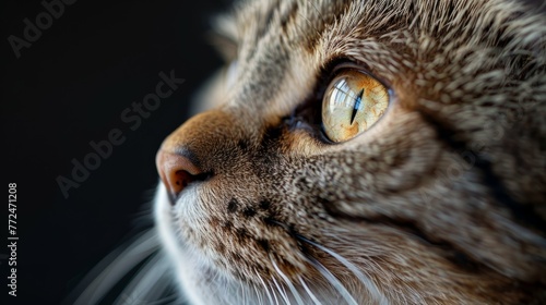 Adorable Cat Macro Muzzle Photo