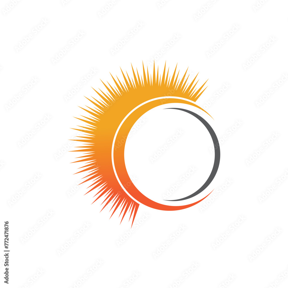 Fototapeta premium Sun logo vector template symbol design