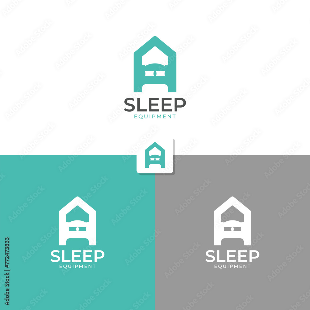 Creative design of hotel logo or bedding Creative design of hotel logo or bedding