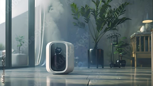 Air purifier prevents PM2.5 dust inside the home photo
