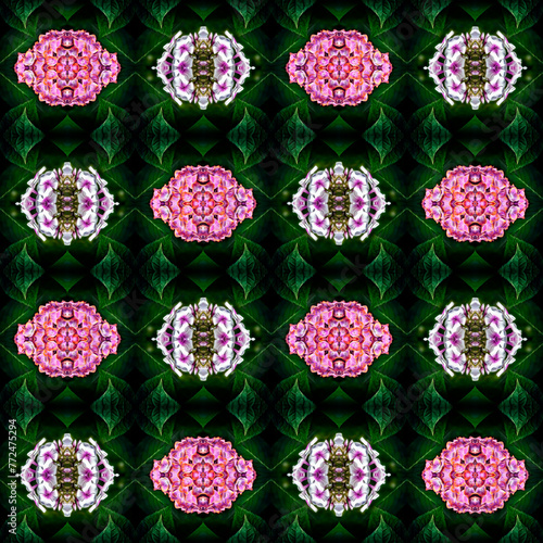 Vintage seamless texture in the form of a multicolored floral ba