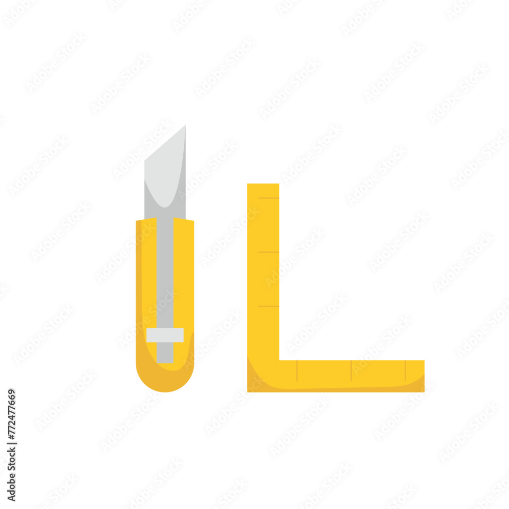 Mechanic tool set vector. Construction tools for home repairs isolated on a white background