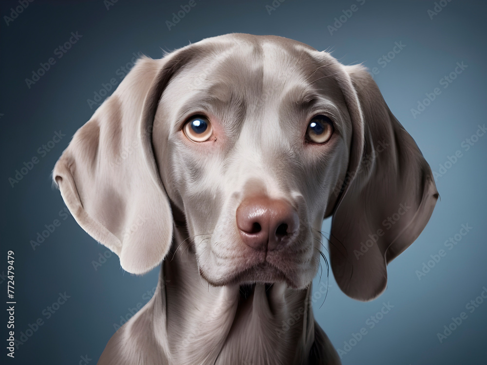 Studio Portrait of a Charismatic Weimaraner. Studio Portrait of a Charismatic Weimaraner.