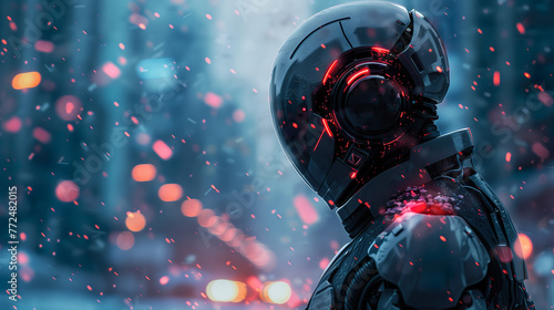 Cyborg robot, artificial intelligence, future world