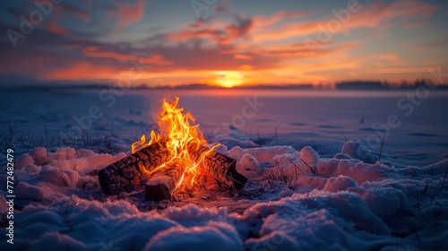 Fire Pit Amidst Lake