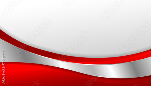 Red curve on a white background vector