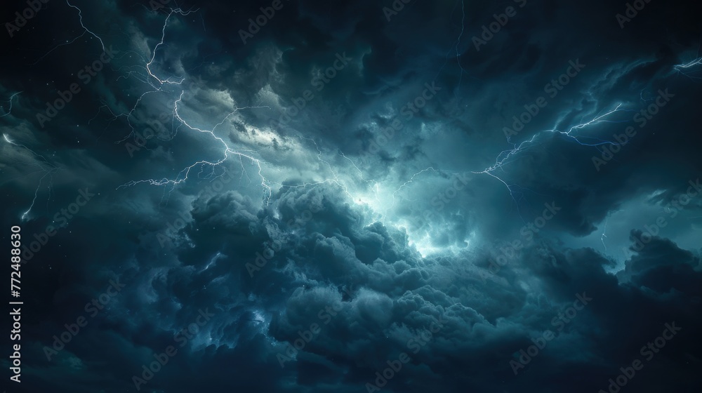 Dramatic image of dark sky with lightning bolts. Perfect for weather or natural disaster concepts Dramatic image of dark sky with lightning bolts. Perfect for weather or natural disaster concepts