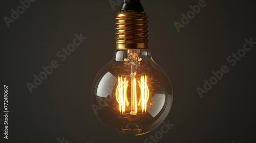 Lightbulb: A lightbulb hanging from the ceiling