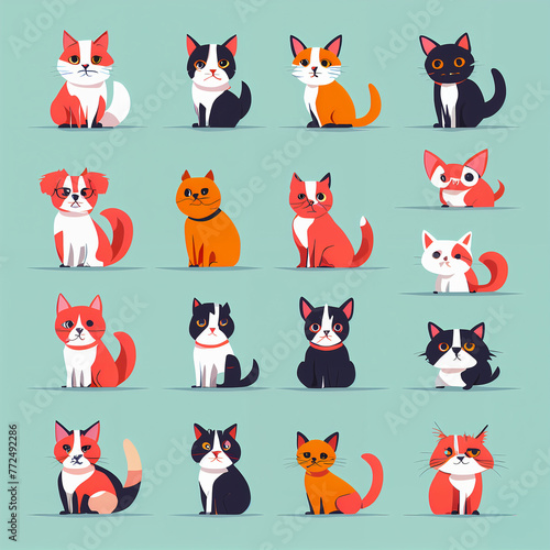 Cartoon Animal Vector Set: Cute Pet Illustrations © Ирина Абраменко