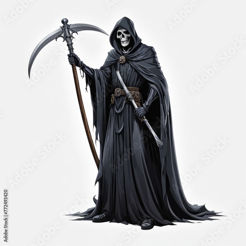 a grim reaper on a white background