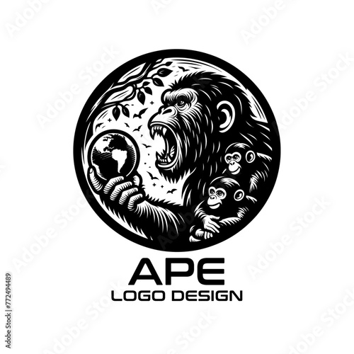 Ape Vector Logo Design photo