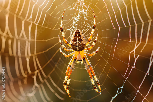 a spider weaving its web