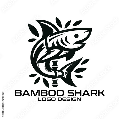 Bamboo Shark Vector Logo Design photo